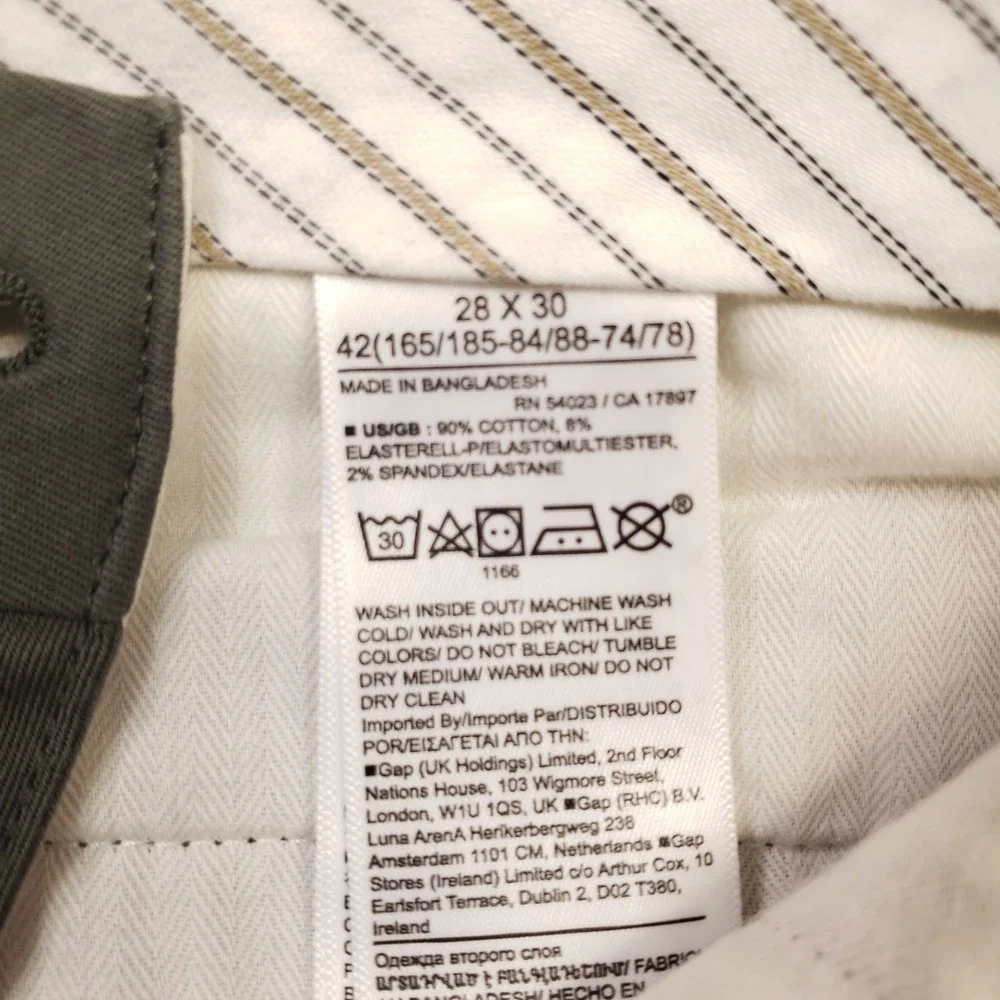 Banana Republic Chinos Mens 28x30 Olive Green Fulton Skinny Fit Stretch Pants